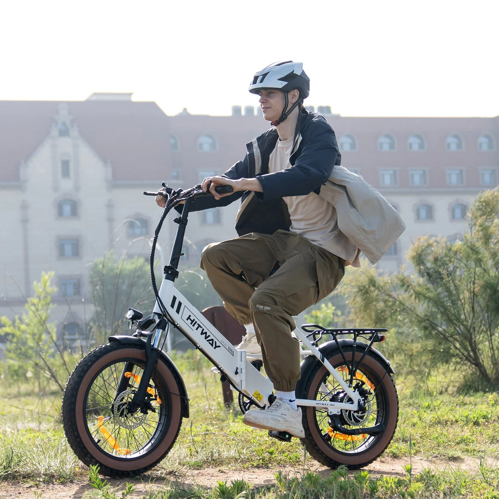Hitway BK20 2025 Version 250W 20" Fat Tire Foldable Electric Bike 48V 10.4Ah Battery Off-Road City Hybrid