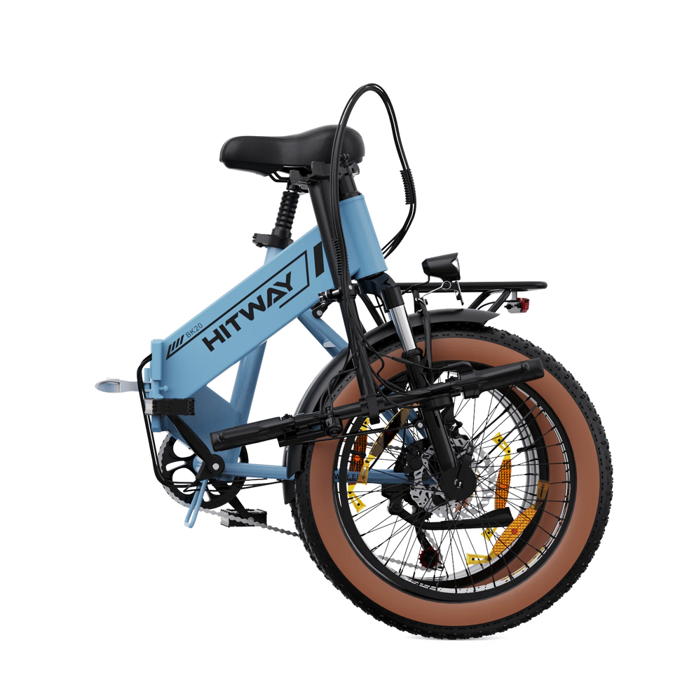 Hitway BK20 2025 Version 250W 20" Fat Tire Foldable Electric Bike 48V 10.4Ah Battery Off-Road City Hybrid