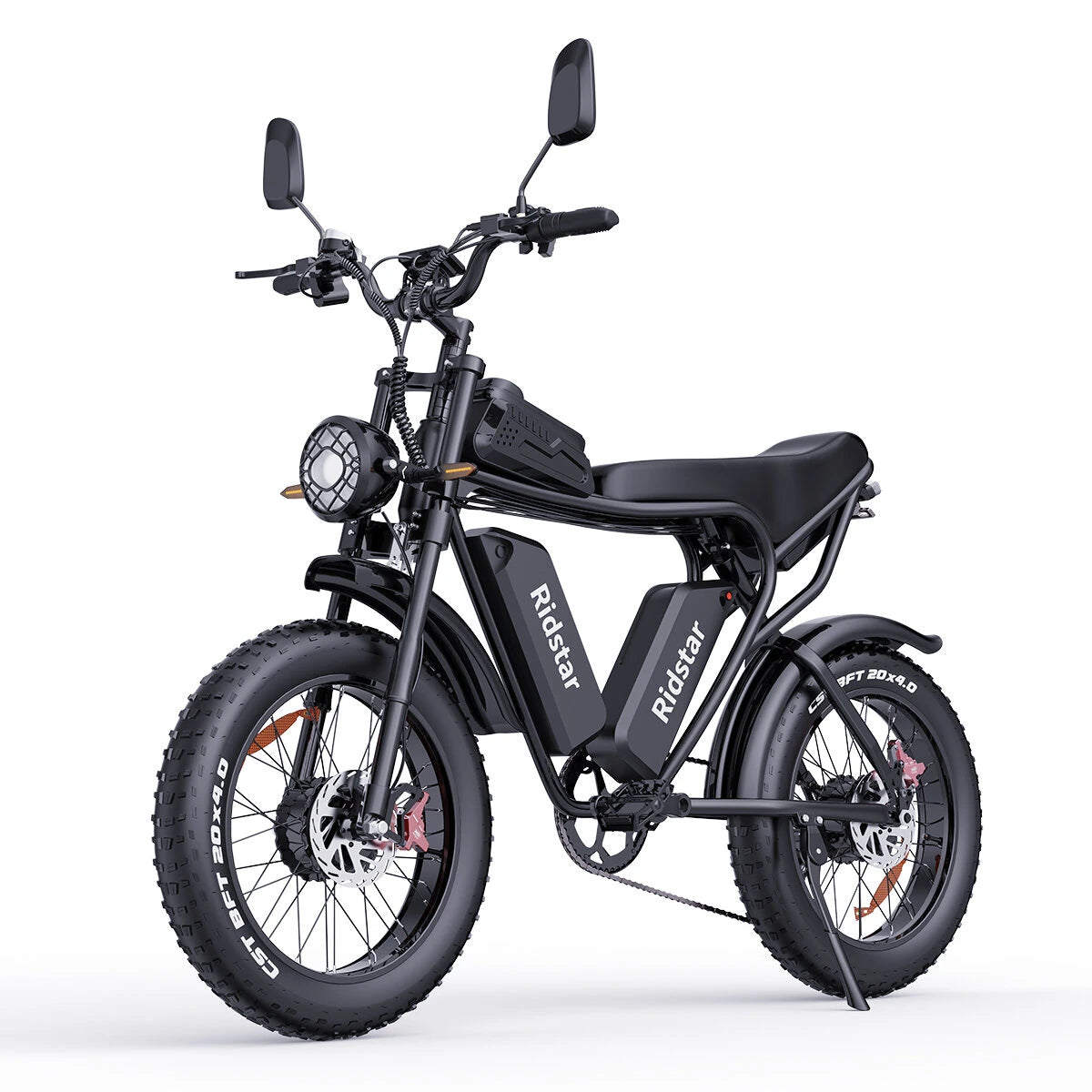 Ridstar Q20 Pro - 2000W Dual Motor E-Bike, 52V 40AH Battery, 20" Fat Tires, Dual Suspension