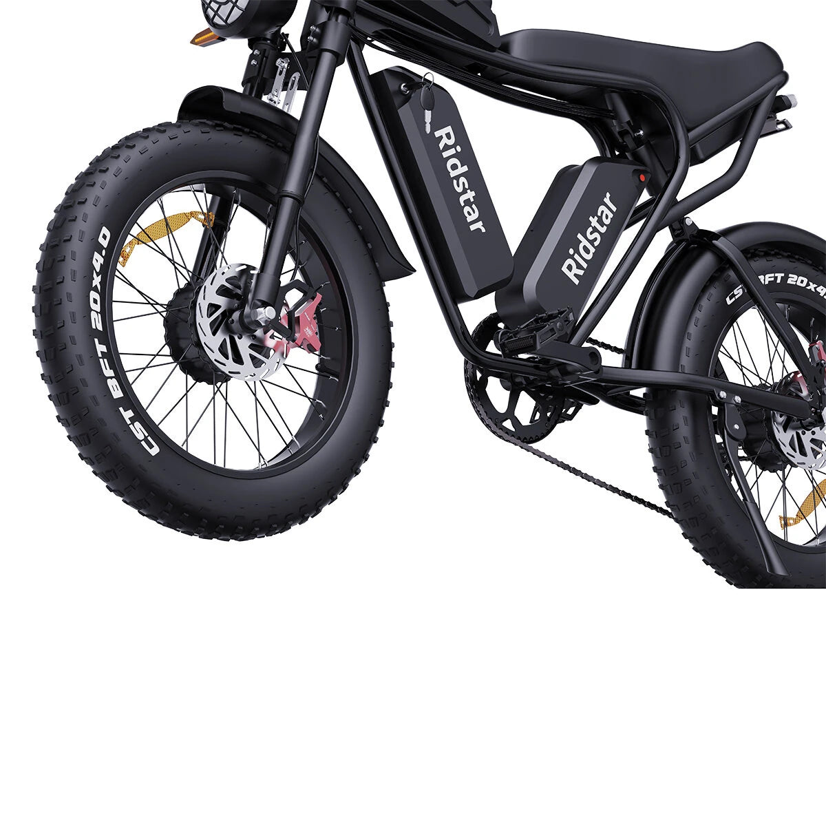 Ridstar Q20 Pro - 2000W Dual Motor E-Bike, 52V 40AH Battery, 20" Fat Tires, Dual Suspension