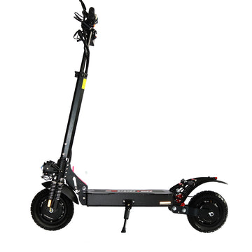 Emanba V-X6 2400W Dual Motor 10" Off-Road Electric Scooter 60km/h 48V 21Ah Foldable Commuter with Front+Rear Suspension