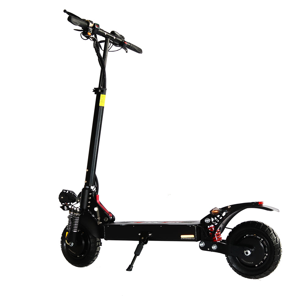 Emanba V-X6 2400W Dual Motor 10" Off-Road Electric Scooter 60km/h 48V 21Ah Foldable Commuter with Front+Rear Suspension