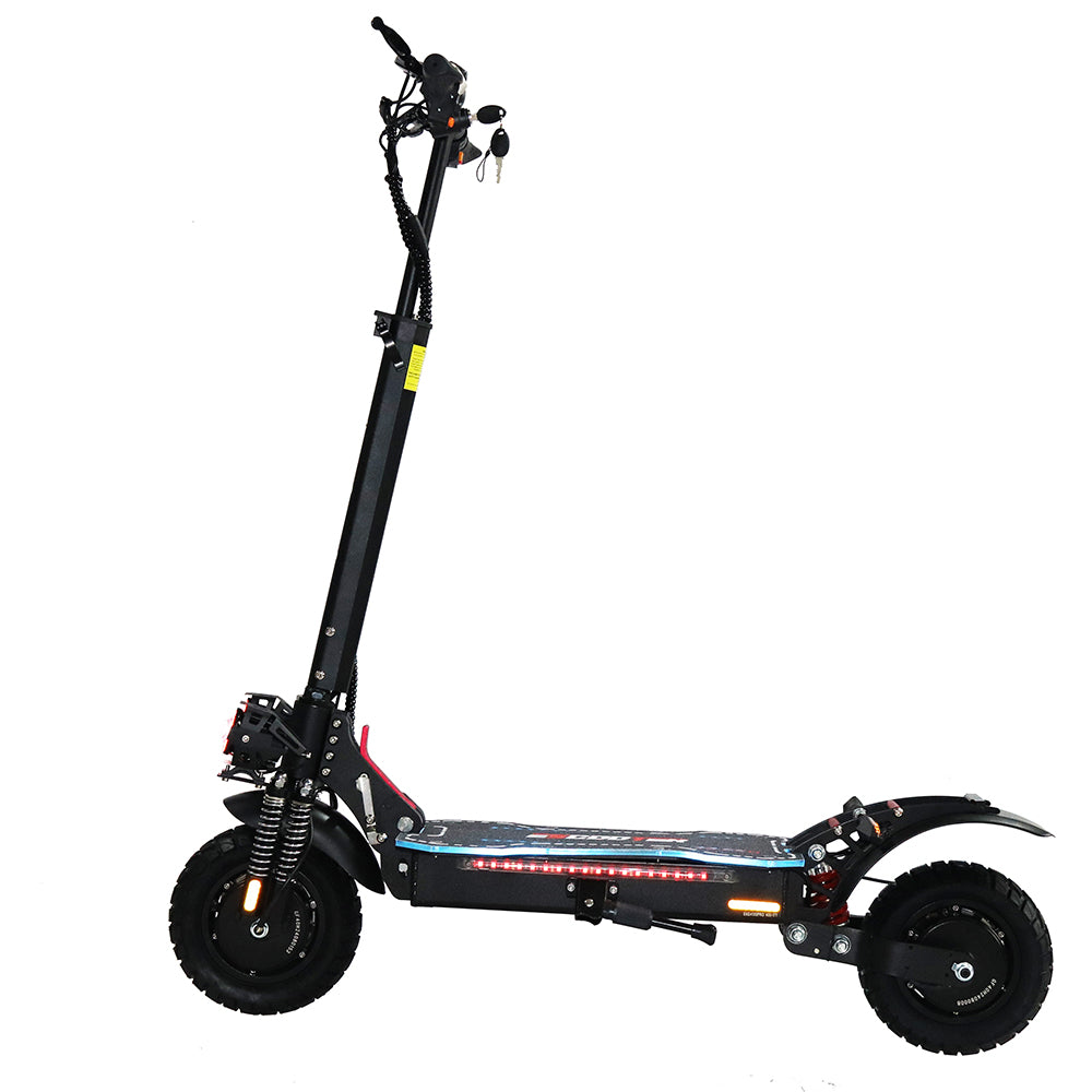 Emanba V-X6 PRO 2400W Dual Motor 10" Off-Road Electric Scooter 60km/h 48V 21Ah Foldable Commuter with Front+Rear Suspension