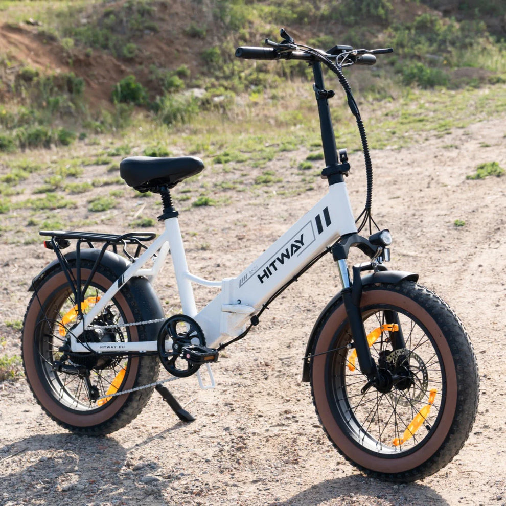 Hitway BK20 2025 Version 250W 20" Fat Tire Foldable Electric Bike 48V 10.4Ah Battery Off-Road City Hybrid
