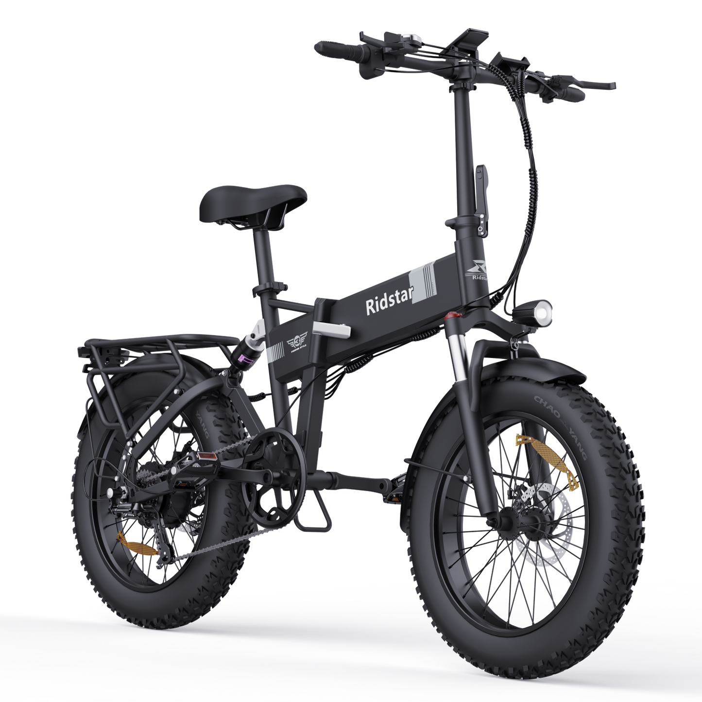RIDSTAR H20 PRO 2000W Dual Motor Fat Tire Foldable Electric Bike – 48V 23Ah Battery, 70 Miles Range, Dual Disc Brakes, Full Suspension