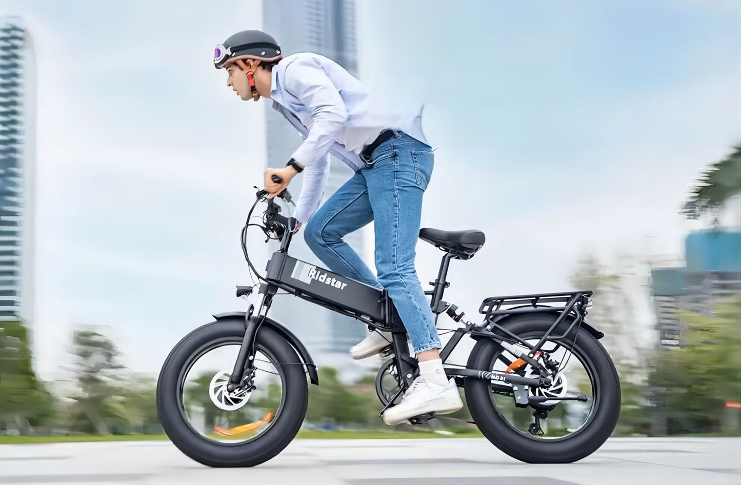 RIDSTAR H20 PRO 2000W Dual Motor Fat Tire Foldable Electric Bike – 48V 23Ah Battery, 70 Miles Range, Dual Disc Brakes, Full Suspension