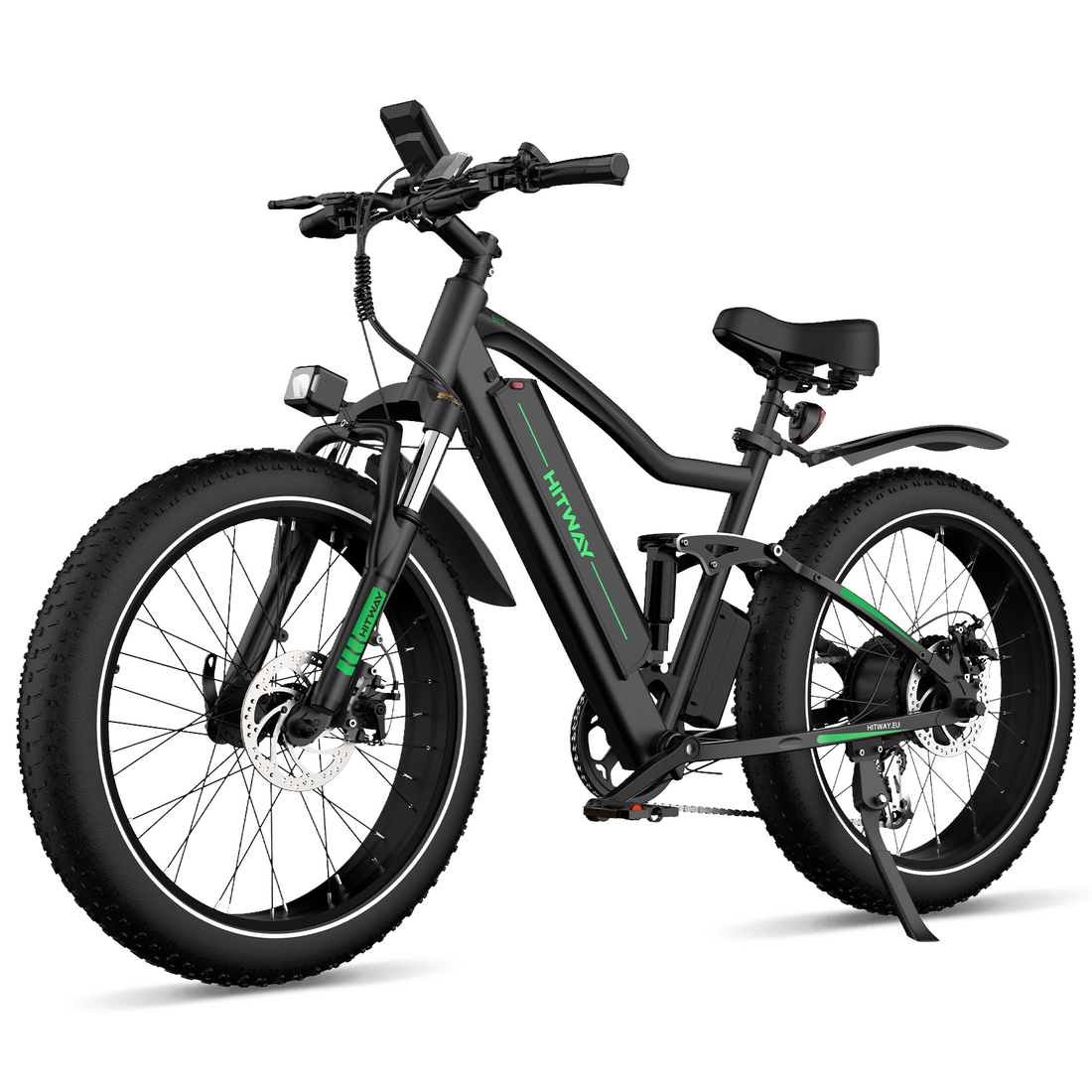Hitway BK9 2025 Version 250W 26" Fat Tire Electric Mountain Bike 48V 15Ah Battery Off-Road Trail Ready