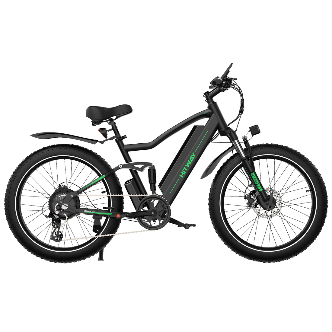 Hitway BK9 2025 Version 250W 26" Fat Tire Electric Mountain Bike 48V 15Ah Battery Off-Road Trail Ready