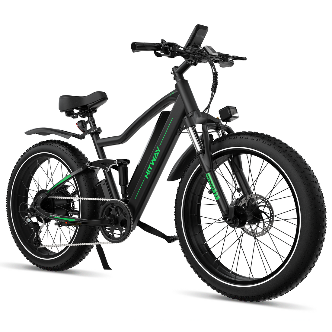 Hitway BK9 2025 Version 250W 26" Fat Tire Electric Mountain Bike 48V 15Ah Battery Off-Road Trail Ready