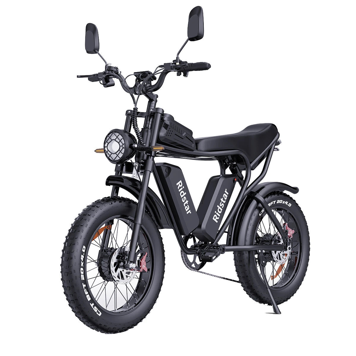 Ridstar Q20 Pro - 2000W Dual Motor E-Bike, 52V 40AH Battery, 20" Fat Tires, Dual Suspension