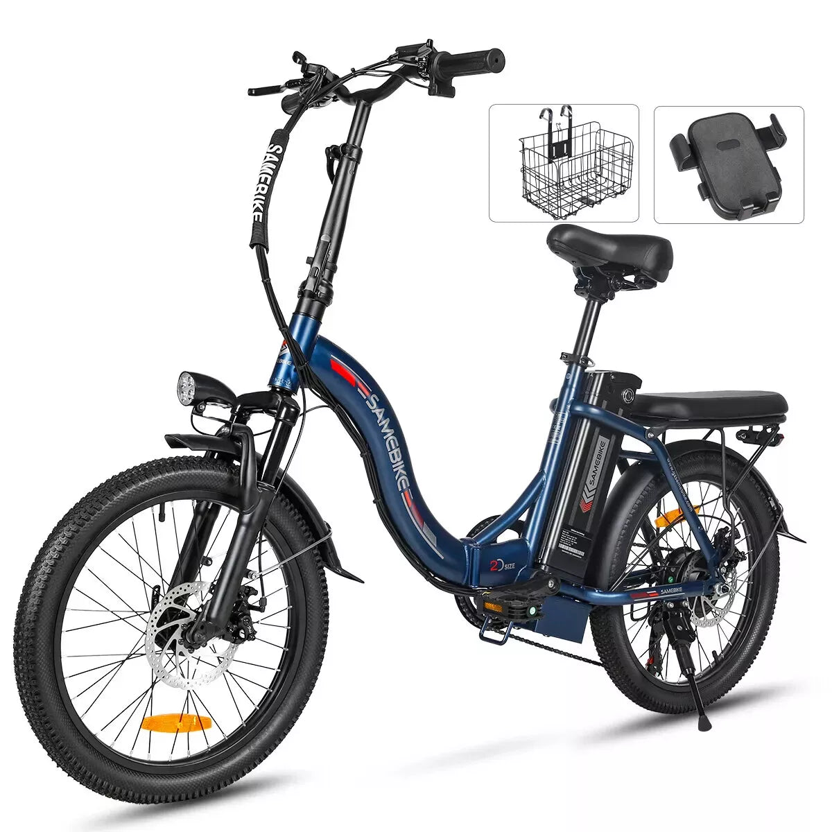 SAMEBIKE CY20 20-Inch City Electric Bike, 36V 12AH, 350W, SHIMANO 7-Speed, Spoke Rim