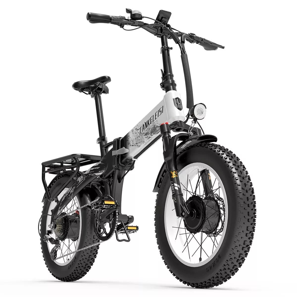 LANKELEISI X2000 MAX 20" Foldable Electric Bike 1000W*2 Dual Motor 2000W 48V 20Ah Battery