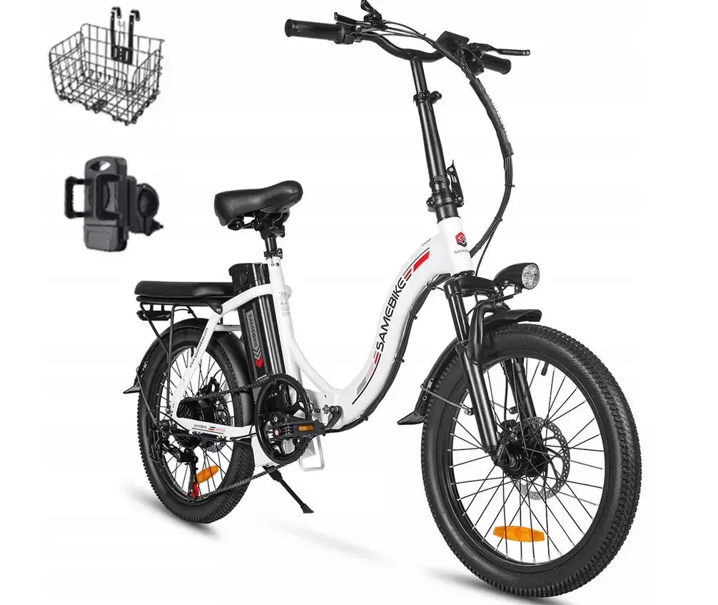 SAMEBIKE CY20 20-Inch City Electric Bike, 36V 12AH, 350W, SHIMANO 7-Speed, Spoke Rim