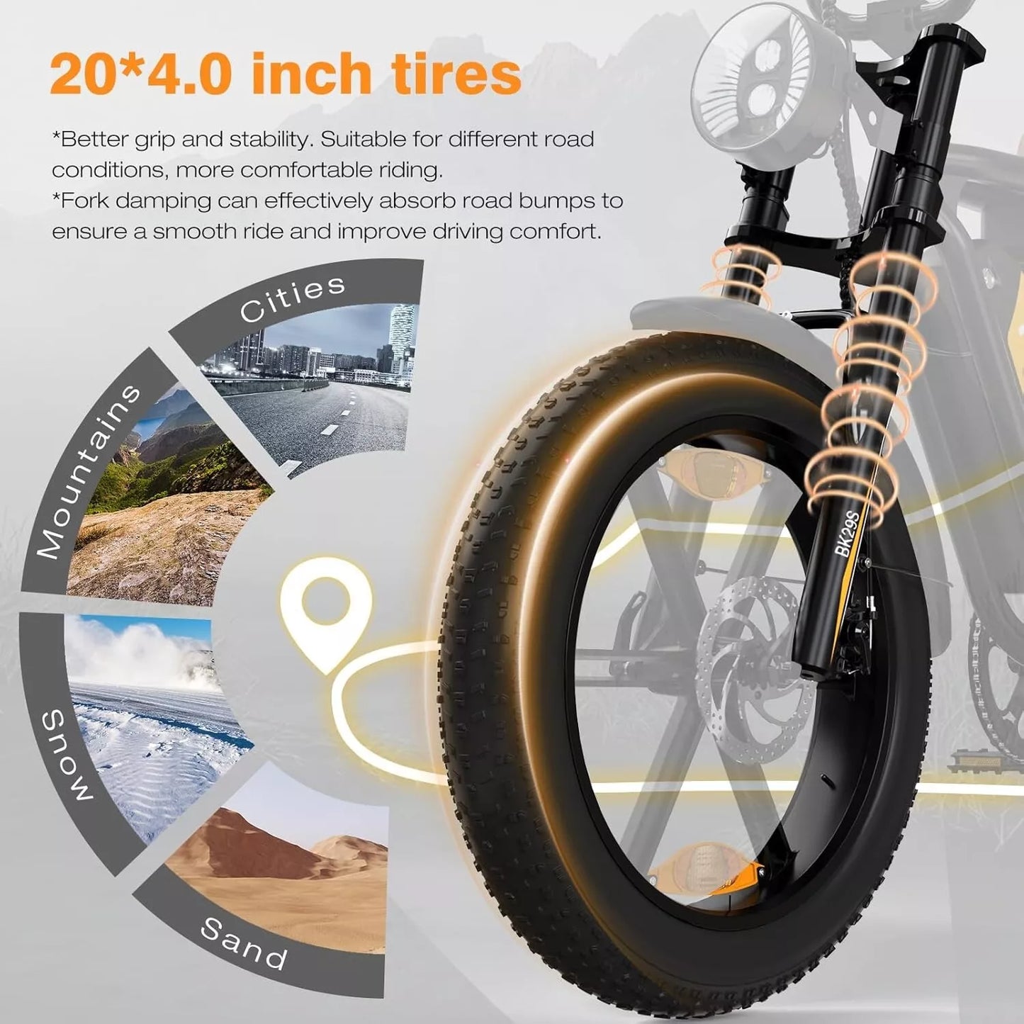 Hitway BK29S 2025 Version 250W 20" Fat Tire Dual Battery E-Bike 48V 13Ah*2 Integrated Wheel Long Range Beast