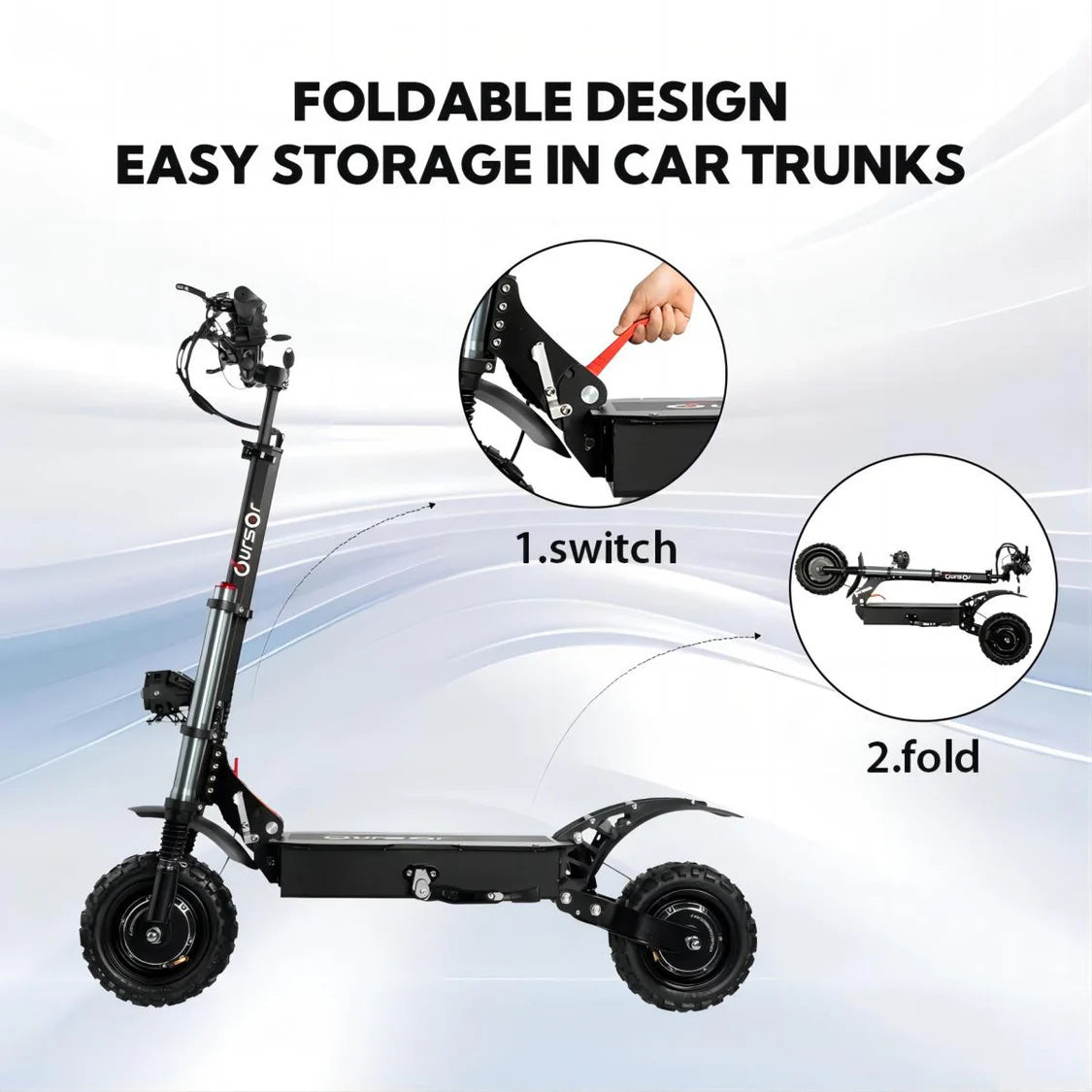 Toursor E5B 11" Folding Electric Scooter 3000W*2 Dual Motors | 60V 35Ah Battery | 80KM/H Speed | 80KM Range | UK Shipping