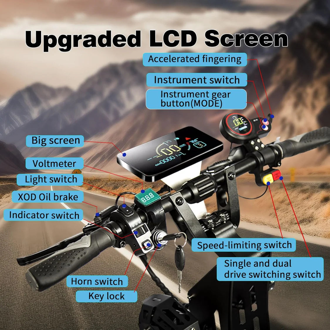 Toursor X14 72V 14" Folding Electric Scooter | 5000W*2 Dual Motors | 72V 40Ah Battery | Seat Included | UK Shipping