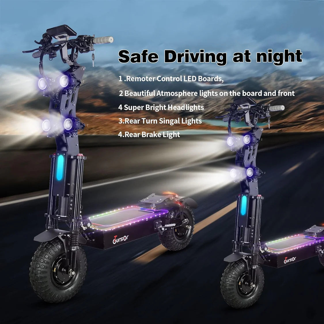 Toursor X14 72V 14" Folding Electric Scooter | 5000W*2 Dual Motors | 72V 40Ah Battery | Seat Included | UK Shipping