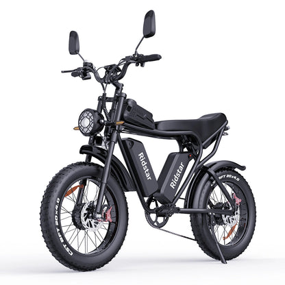 Ridstar Q20 Pro - 2000W Dual Motor E-Bike, 52V 40AH Battery, 20" Fat Tires, Dual Suspension
