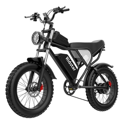 Ridstar Q20 Electric Bike 48V 20AH Battery 1000W Motor 20inch Tires 70-90KM Max Mileage 150KG Max Load Electric Bicycle