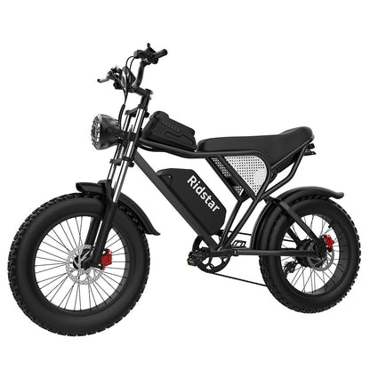 Ridstar Q20 Electric Bike 48V 20AH Battery 1000W Motor 20inch Tires 70-90KM Max Mileage 150KG Max Load Electric Bicycle