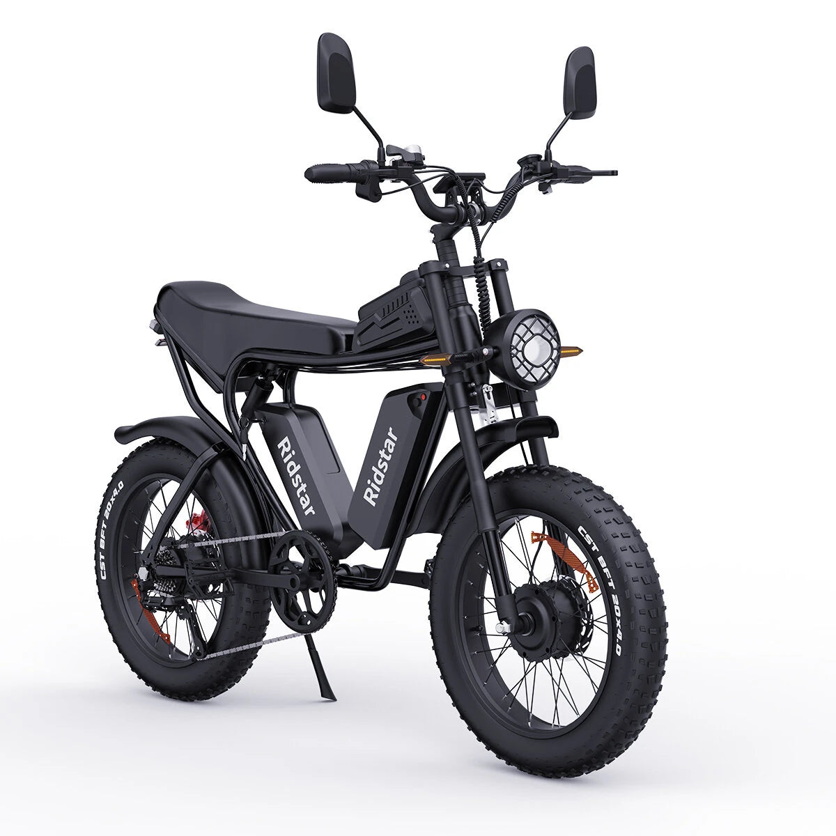 Ridstar Q20 Pro - 2000W Dual Motor E-Bike, 52V 40AH Battery, 20" Fat Tires, Dual Suspension