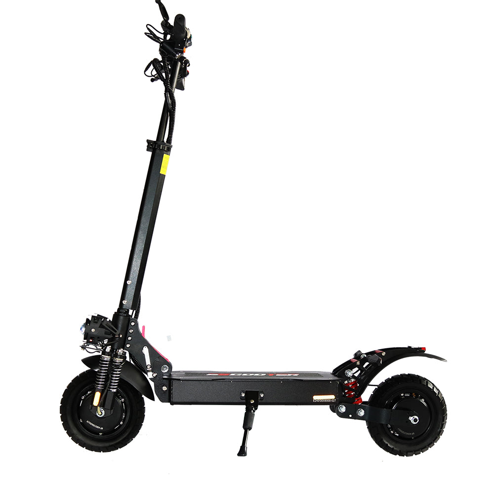 Emanba V-X6 2400W Dual Motor 10" Off-Road Electric Scooter 60km/h 48V 21Ah Foldable Commuter with Front+Rear Suspension