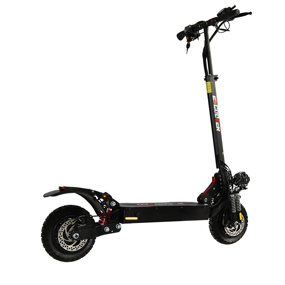Emanba V-X6 2400W Dual Motor 10" Off-Road Electric Scooter 60km/h 48V 21Ah Foldable Commuter with Front+Rear Suspension