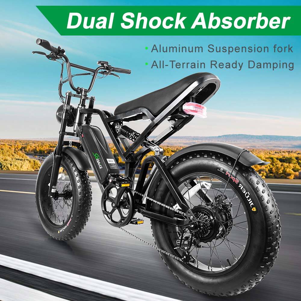 Saibaike FXH009 20” Fat Tire Electric Bike – 500W Motor, 48V 15Ah Battery, 45KMH, 80KM Range