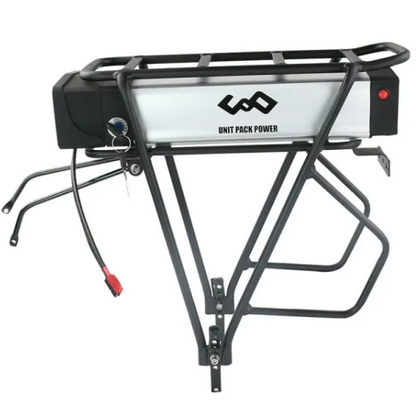 Rear Rack E-Bike Battery – 48V / 52V (20Ah-27Ah) – Standard Cells, 250W-2000W Compatibility