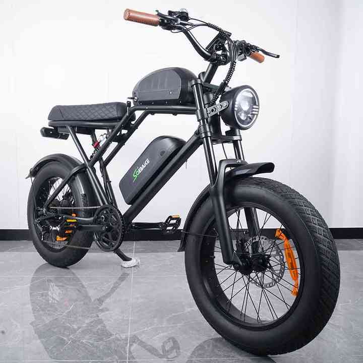 Saibaike Eflash 20” Fat Tire Electric Bike – 1000W Motor, 48V 27Ah Dual Battery, 45KMH, 170KM Range