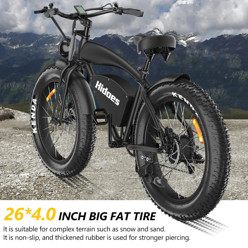 Hidoes B3 1200W Electric Bike – 35MPH, 48V 18.2Ah Battery, 60-Mile Range, High-Performance E-Bike