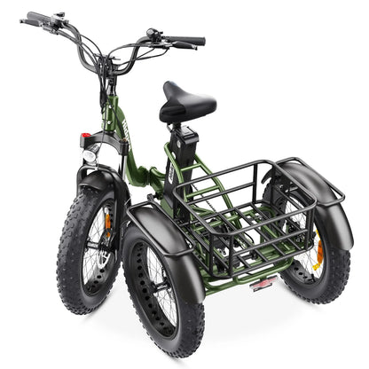 Hidoes ET1 Electric Tricycle – 750W Motor, 48V 20Ah Battery, 3-Wheel E-Trike with Cargo Space