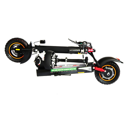 Emanba V-L10 800W 10" Off-Road Electric Scooter 45km/h 48V 13Ah Foldable Commuter with Front & Rear Suspension