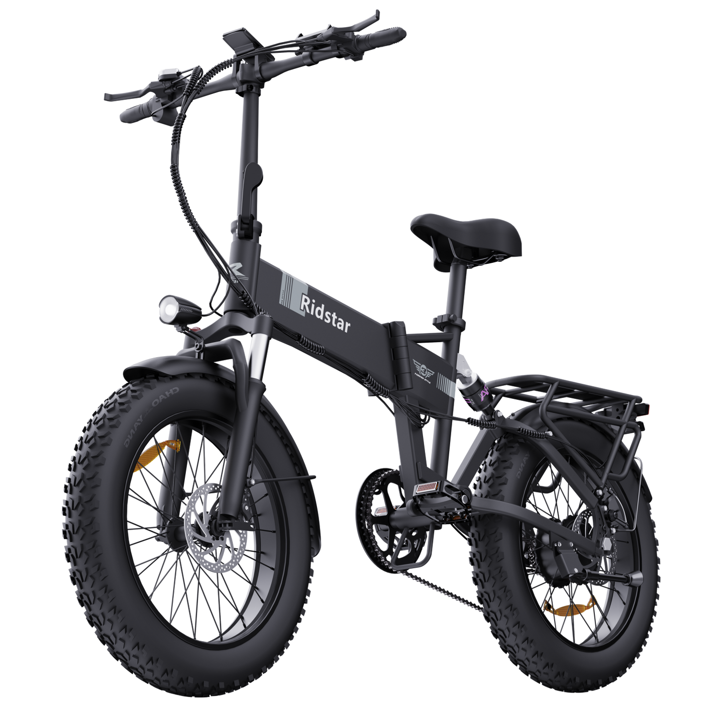 RIDSTAR H20 PRO 2000W Dual Motor Fat Tire Foldable Electric Bike – 48V 23Ah Battery, 70 Miles Range, Dual Disc Brakes, Full Suspension