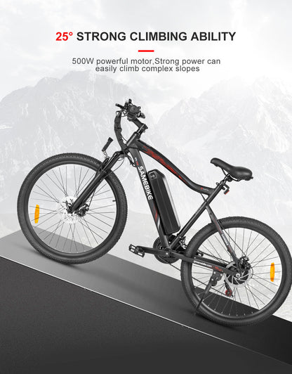 SAMEBIKE SY26-II 26" Electric Mountain Bike – 36V 13Ah, 500W Motor, 35KM/H E-Bike