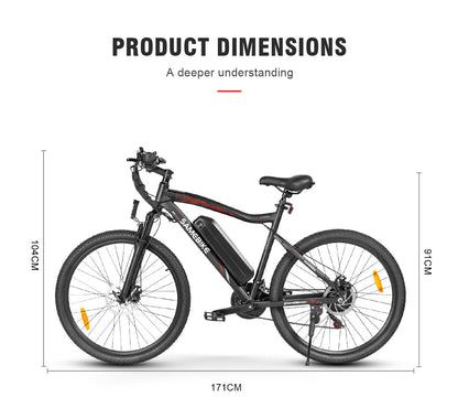 SAMEBIKE SY26-II 26" Electric Mountain Bike – 36V 13Ah, 500W Motor, 35KM/H E-Bike