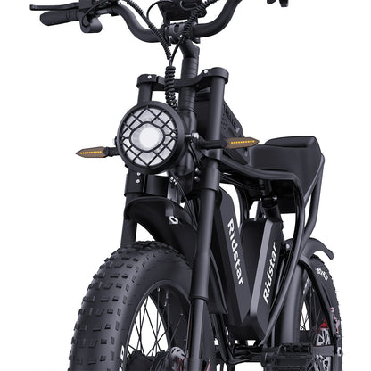 Ridstar Q20 Pro - 2000W Dual Motor E-Bike, 52V 40AH Battery, 20" Fat Tires, Dual Suspension