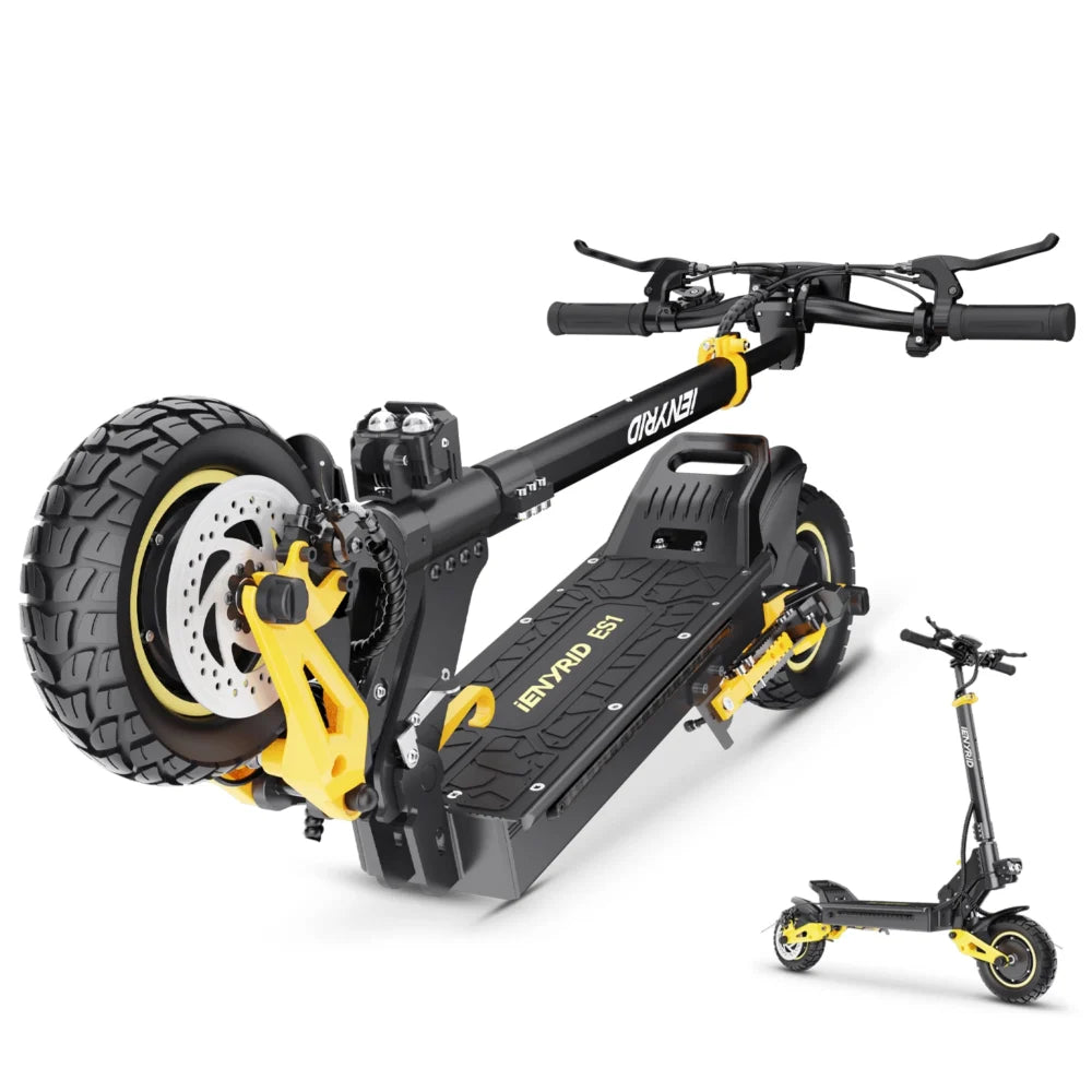 iENYRID ES1 2400W Dual Motor Electric Scooter, 48V 20.8Ah Battery, Off-Road Pneumatic Tires, Top Speed 37 mph, Range 37 Miles