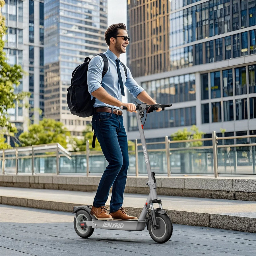 iENYRID M1 500W Electric Scooter, 36V 12.5Ah Battery, 10" Honeycomb Solid Tires, Top Speed 22 mph, Range 22 Miles