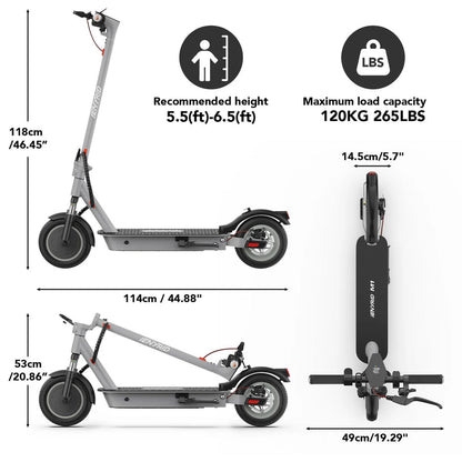 iENYRID M1 500W Electric Scooter, 36V 12.5Ah Battery, 10" Honeycomb Solid Tires, Top Speed 22 mph, Range 22 Miles
