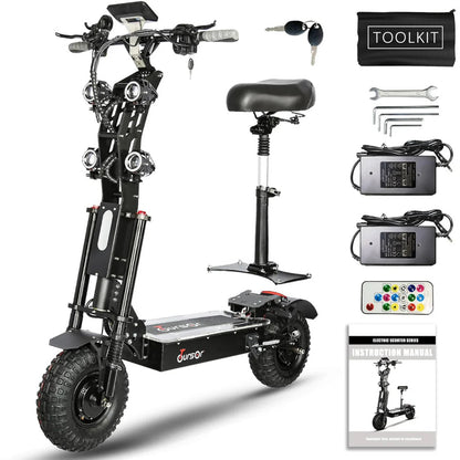 Toursor X14 72V 14" Folding Electric Scooter | 5000W*2 Dual Motors | 72V 40Ah Battery | Seat Included | UK Shipping